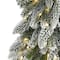 5.5ft. Pre-Lit Flocked Washington Alpine Artificial Christmas Tree, Warm White LED Lights